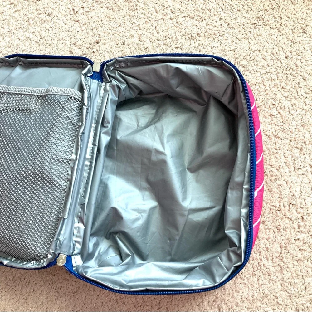 Insulated Navy & Pink Lunch Box Bag